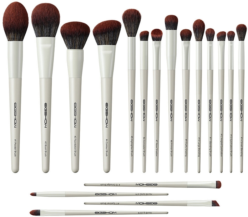 Набір пензлів для макіяжу, 18 шт. - Eigshow Beauty Mua Pro Series 18 PCS Makeup Brush Kit — фото N2