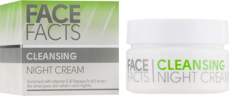Ночной крем для лица - Face Facts Cleansing Night Cream — фото N1