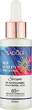 Солнцезащитная сыворотка с гиалуроновой кислотой - Sadoer Sunscreen Whitening Essence SPF60+/PA + + — фото N1