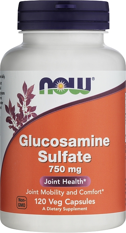 Капсулы Глюкозамин сульфат, 750 мг - Now Foods Glucosamine Sulfate 750 mg — фото N1