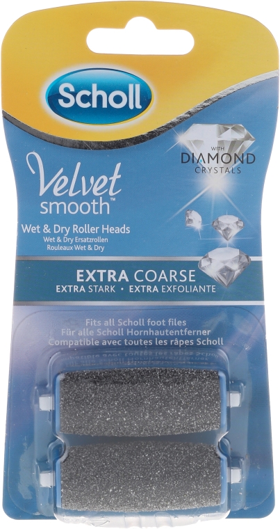 Змінні ролики для електричної пилки високоабразивні - Scholl Velvet Smooth Wet&Dry Diamond Crystals — фото N2