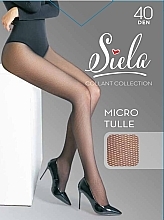 Колготки женские "Micro Tulle", 40 Den, caramel - Siela — фото N1