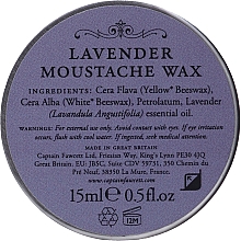 Воск для усов - Captain Fawcett Lavender Moustache Wax — фото N2
