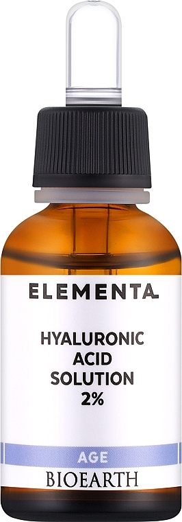 Сироватка "Гіалуронова кислота 2%" - Bioearth Elementa AGE Hyaluronic Acid 2% — фото N1