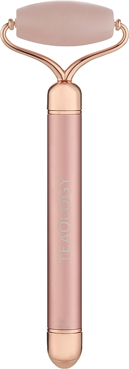 Вибрационный ролик из розового кварца для лица - Teaology Rose Quartiz Vibrating Race Roller — фото N1