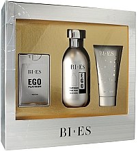 Духи, Парфюмерия, косметика Bi-Es Ego Platinum - Набор (edt/100ml + edp/15ml + sh/gel/50ml)