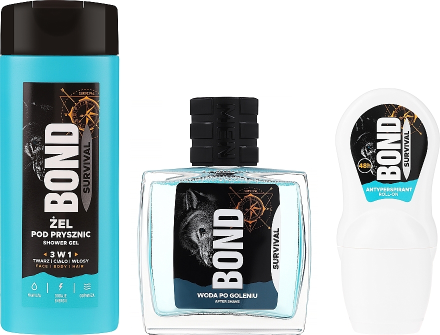 Набор - Bond Survival (aft/shave/100 ml + deo/50 ml + sh gel/200 ml) — фото N1