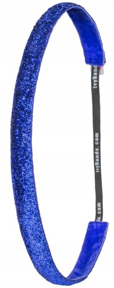 Обруч-резинка для волос "Ocean Blue Glitt/Slim" - Ivybands — фото N1
