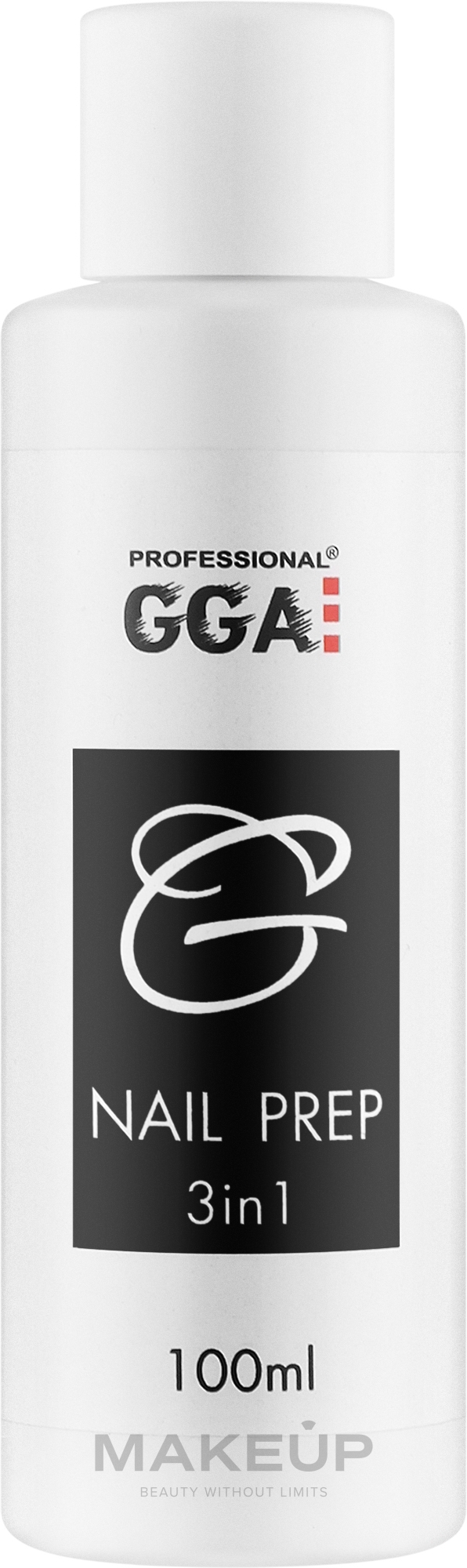 Косметическое средство 3в1 для ногтей - GGA Professional Nail Prep 3in1 — фото 100ml