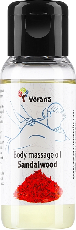 Массажное масло для тела "Sandalwood" - Verana Body Massage Oil — фото N1