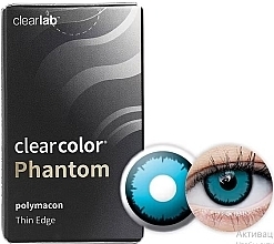 Цветные контактные линзы "Angelic Blue", 2 шт. - Clearlab ClearColor Phantom — фото N1