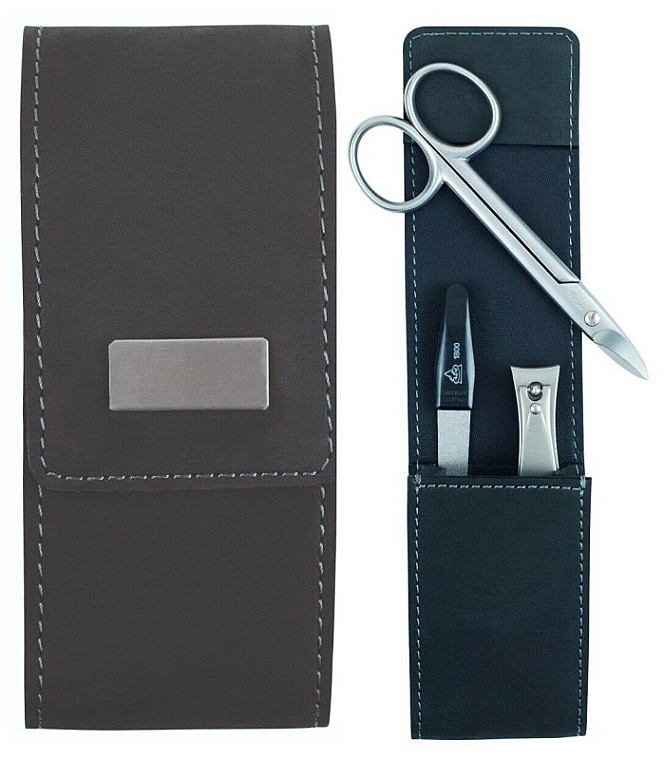 Манікюрний набір, 5х11х2 см, чорний - Erbe Solingen Manicure Pocket Case Hunter — фото N1