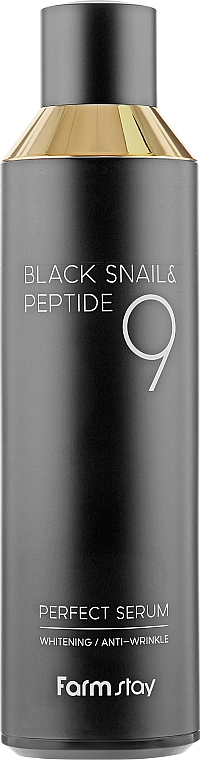 Сыворотка для лица с экстрактом черной улитки и пептидами - Farmstay Black Snail & Peptide 9 Perfect Serum — фото N2