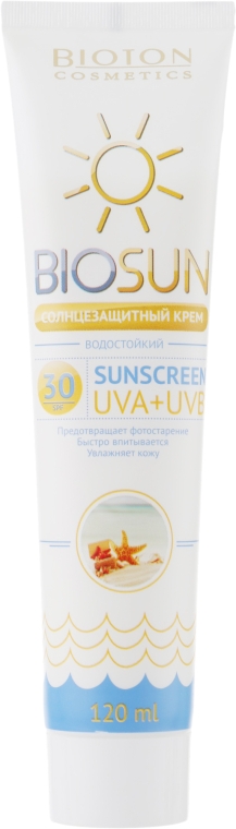 Солнцезащитный крем SPF 30 - Bioton Cosmetics BioSun