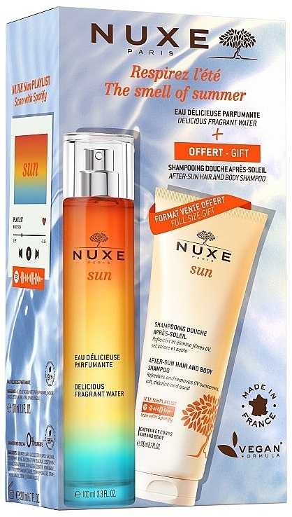 Набор - Nuxe The Smell of Summer Set (fragr/water/100ml + shmp/gel/200ml) — фото N1