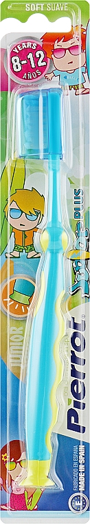 Дитяча зубна щітка "Юніор Плюс", жовто-блакитна - Pierrot Junior Plus Soft — фото N1