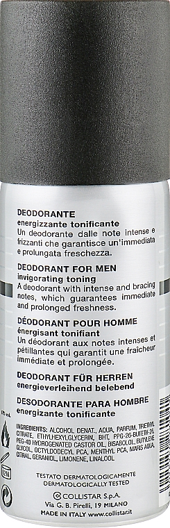 Deodorante-spray uomo Collistar Deodorant Energising Toning