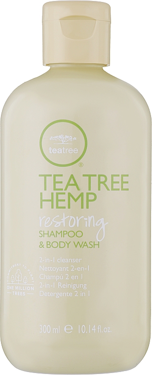 Восстанавливающий шампунь 2в1 - Paul Mitchell Tea Tree Hemp Restoring Shampoo & Body Wash — фото N1
