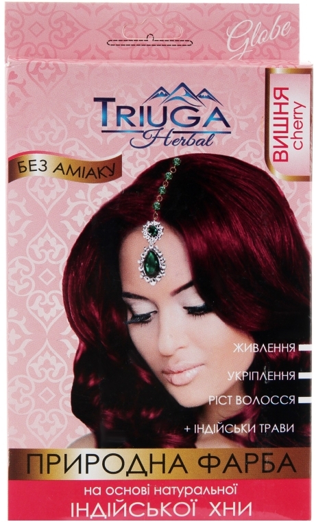 Фарба для волосся на основі натуральної індійської хни - Triuga Herbal — фото N3