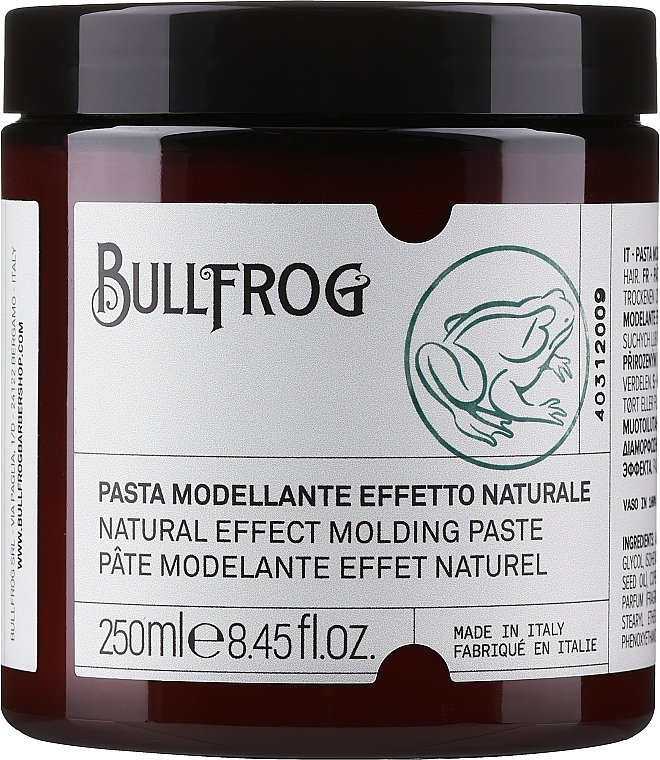 Паста стайлинговая для волос - Bullfrog Natural Effect Molding Paste — фото N1