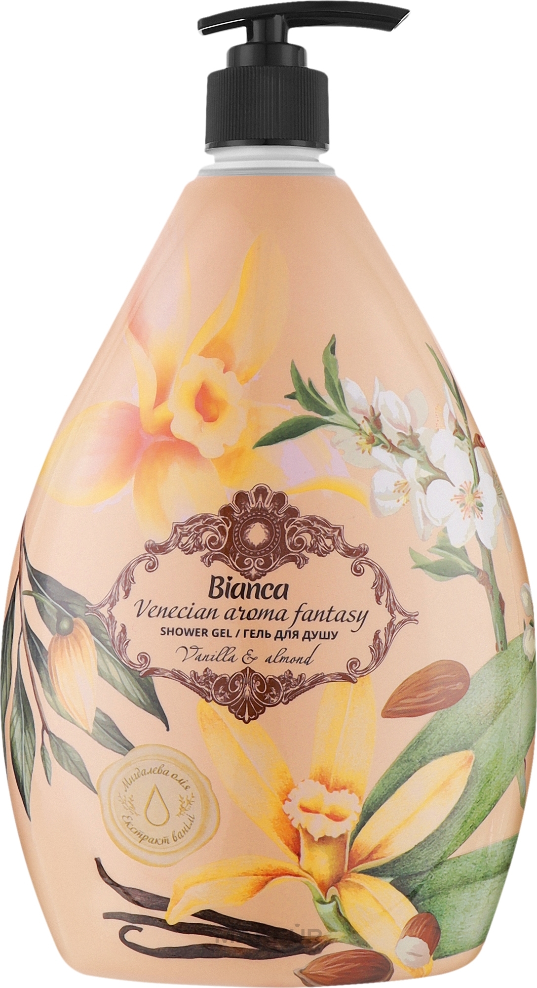 Гель для душа с экстрактом ванили и маслом миндаля - Bianca Venecian Aroma Fantasy Shower Gel — фото 1000ml