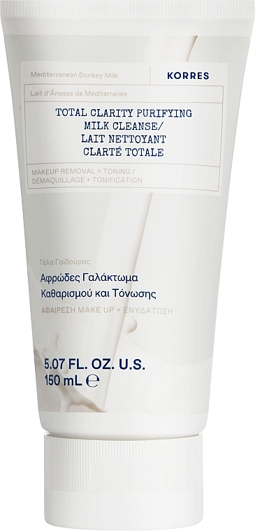 Очищувальний засіб для обличчя - Korres Mediterranean Donkey Milk Total Clarity Purifying Milk Cleanse — фото N1
