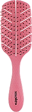 Масажна біощітка для волосся "Рожева", міні - Solomeya Scalp Massage Bio Hair Brush Light Pink Mini — фото N1
