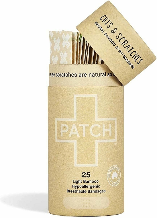 Натуральний пластир для порізів і подряпин - Patch Light Bamboo Hypoalergenic Breathable Bandages — фото N1