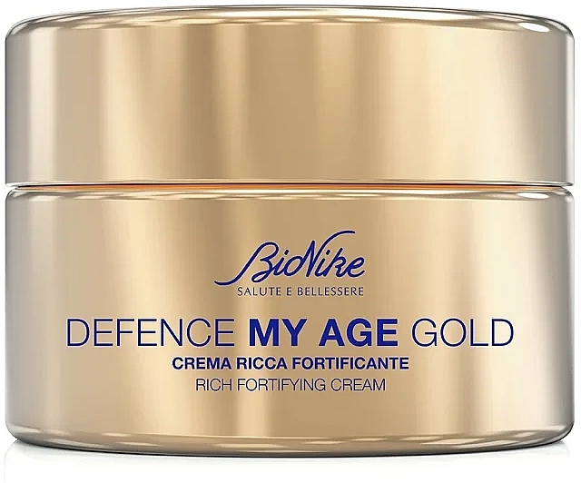 Укрепляющий крем для лица - BioNike Defense My Age Gold Rich Fortifying Face Cream — фото N1