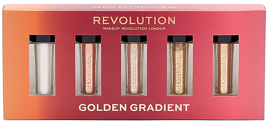 Набір пігментів - Makeup Revolution Pigment Collection Golden Sky (eye/pigment/5pcs) — фото N2