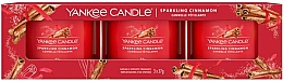 Духи, Парфюмерия, косметика Набор ароматических свечей "Корица" - Yankee Candle Sparkling Cinnamon (candle/3x37g)