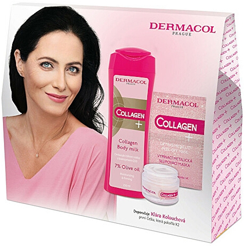 Набір - Dermacol Collagen+ (b/milk/250ml + cr/50ml + mask/2x7,5ml) — фото N1