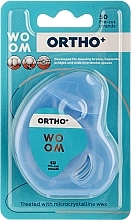Парфумерія, косметика Зубна нитка зі смаком м'яти та евкаліпта, 50 секцій - Woom Ortho+ Dental Floss
