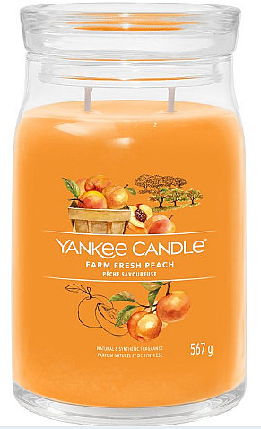 Ароматическая свеча в банке "Farm Fresh Peach", 2 фитиля - Yankee Candle Singnature  — фото N2