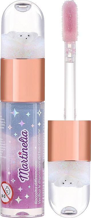 Блиск для губ, ваніль - Martinelia Lip Gloss Bear Glitter Effect — фото N1