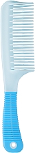 Гребень-расческа для волос, 2 ряда, светло-голубая - Ласковая — фото N1