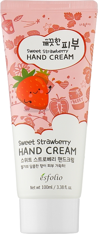 Крем для рук з екстрактом полуниці - Esfolio Pure Skin Sweet Strawberry Hand Cream — фото N1