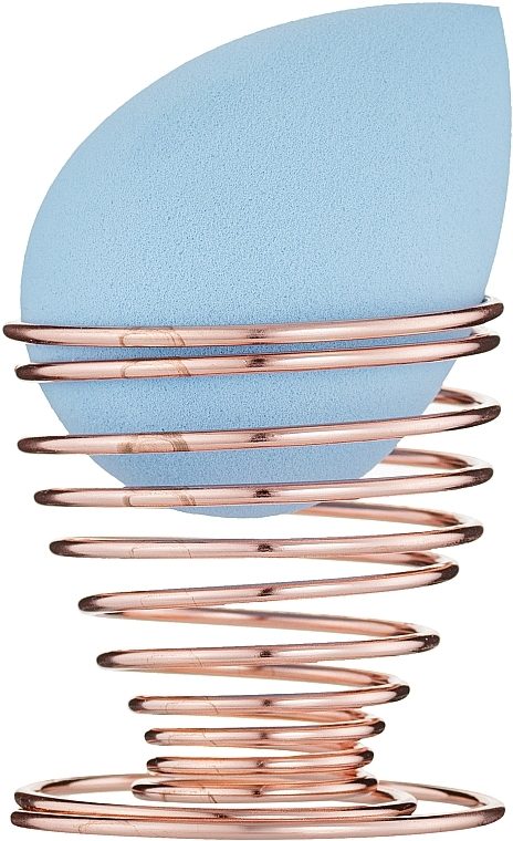 Спонж для макияжа на подставке-спираль, PF-56, голубой - Puffic Fashion — фото N1