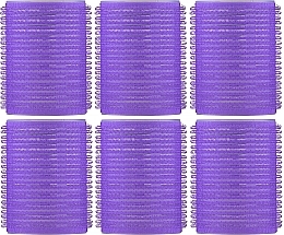 Парфумерія, косметика Бігуді-липучки м'які, d44 мм, фіолетові - Xhair