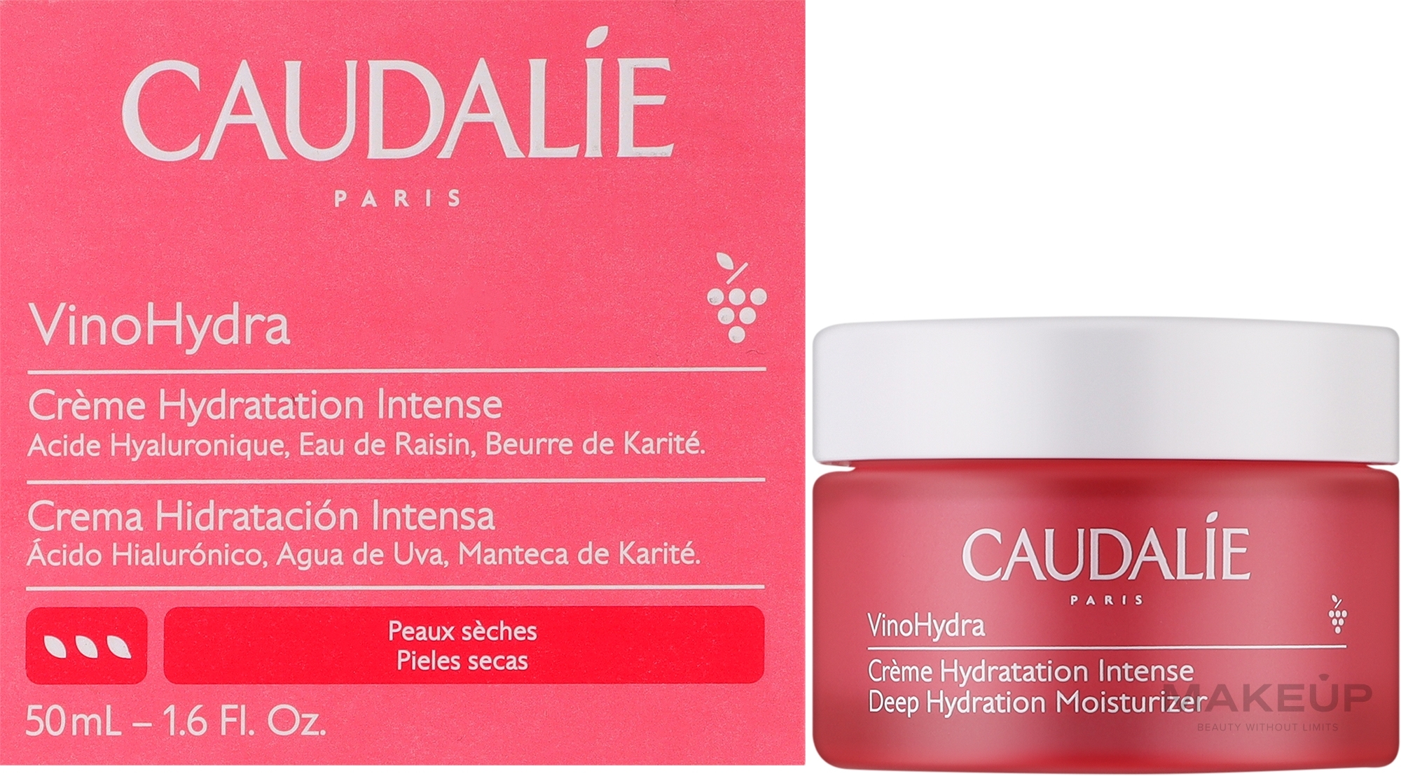 Глубоко увлажняющий крем для лица - Caudalie VinoHydra Deep Hydration Moisturizer — фото 50ml