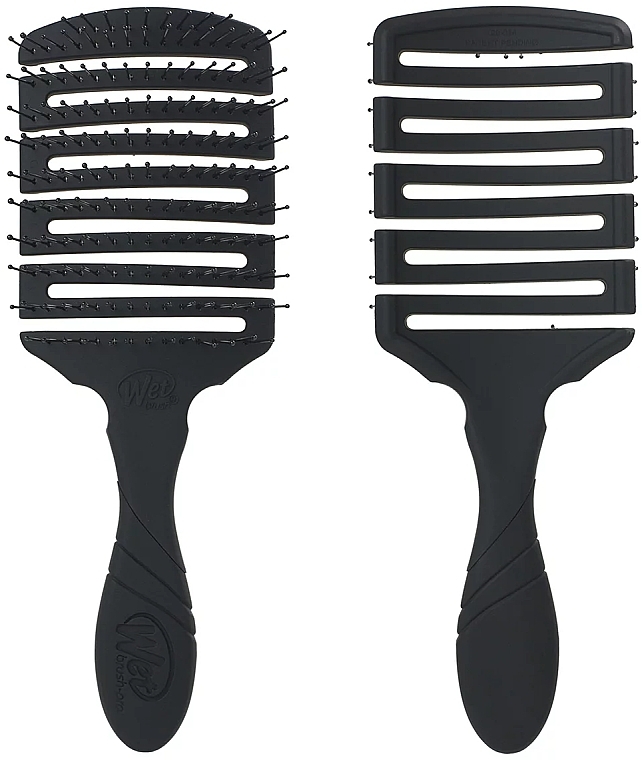 Расческа квадратная для быстрой сушки волос, черная - Wet Brush Pro Flex Dry Paddle Black — фото N1