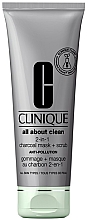 Очищающая маска-скраб - Clinique All About Clean 2-in-1 Charcoal Mask + Scrub — фото N1