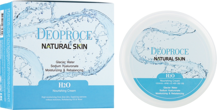 Крем для лица и тела увлажняющий - Deoproce Natural Skin H2O Nourishing Cream  — фото N1