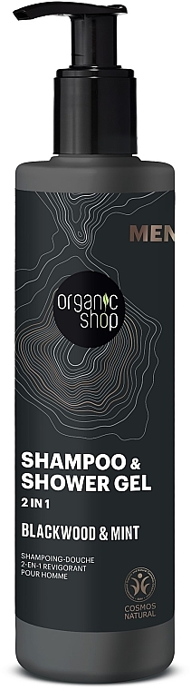 Шампунь-гель 2в1 "Blackwood and Mint" - Organic Shop Men Shampoo & Shower Gel — фото N1