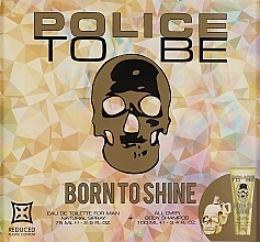 Духи, Парфюмерия, косметика Police To Be Born To Shine For Men - Набор (edt/75ml + shmp/100ml)