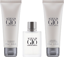 Giorgio Armani Acqua di Gio Pour Homme - Набір (edt/50ml + sh/gel/75ml + ash/balm/75ml) — фото N2