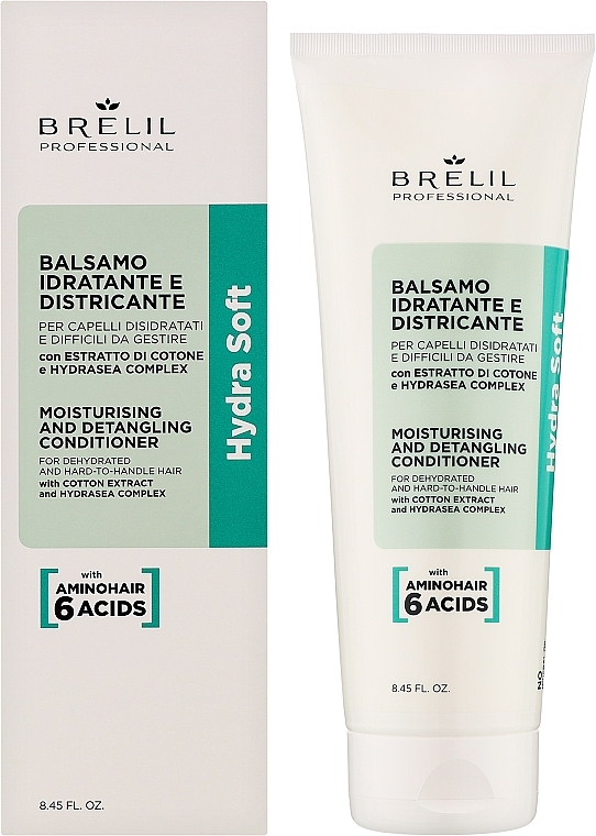 Зволожувальний кондиціонер для волосся - Brelil Hydra Soft Treatment Moisturising And Detangling Conditioner — фото N2