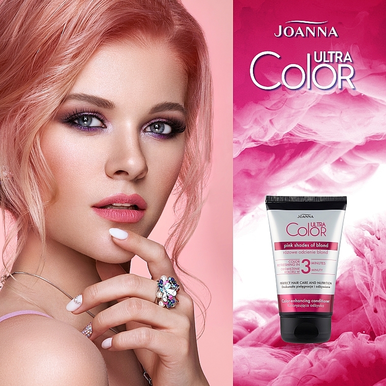 Оттеночный кондиционер для волос - Joanna Ultra Color System Pink Shades Of Blond — фото N3
