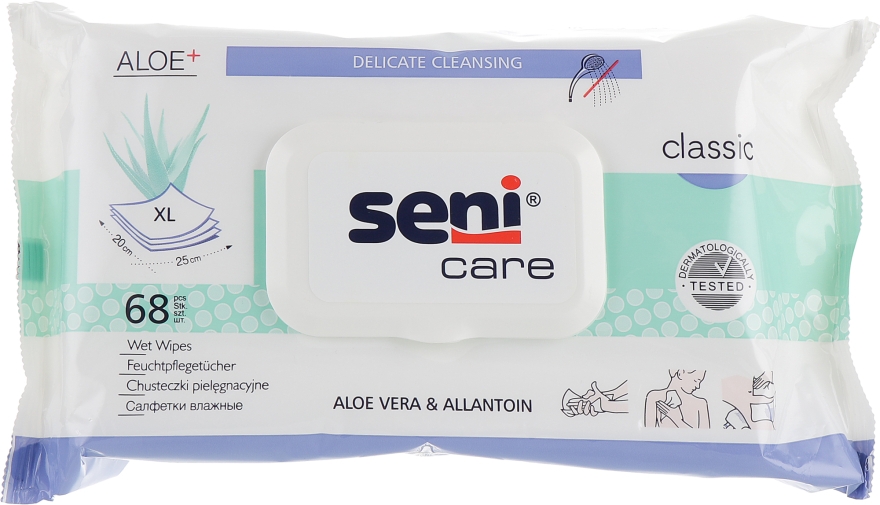 Вологі серветки для догляду за шкірою - Seni Care Classic