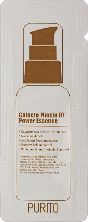 Восстанавливающая эссенция для лица с экстрактом галактомисиса - Purito Galacto Niacin 97 Power Essence (пробник) (тестер)